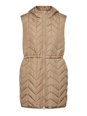 Pieces Steppweste "Jasmin" in Taupe