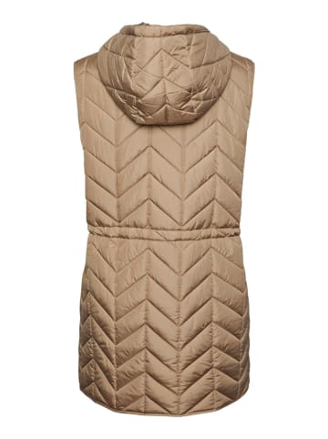 Pieces Steppweste "Jasmin" in Taupe