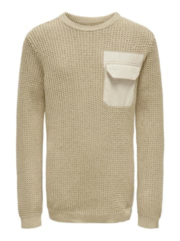 KIDS ONLY Sweter "Bob" w kolorze beżowym