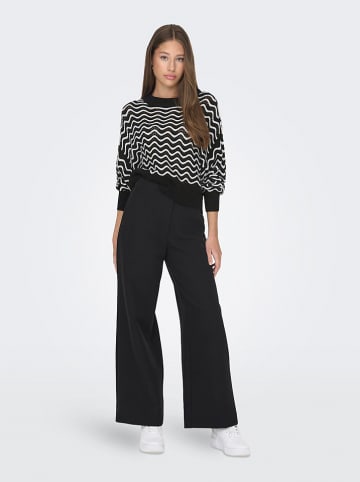 JDY Pullover "Rita" in Schwarz/ Weiß