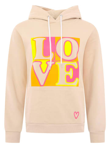 Zwillingsherz Bluza "Print Love" w kolorze beżowym