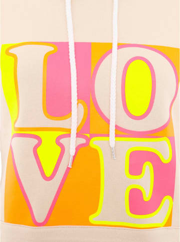 Zwillingsherz Bluza "Print Love" w kolorze beżowym