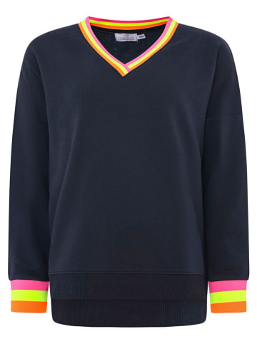 Zwillingsherz Bluza "Uni Neon" w kolorze granatowym