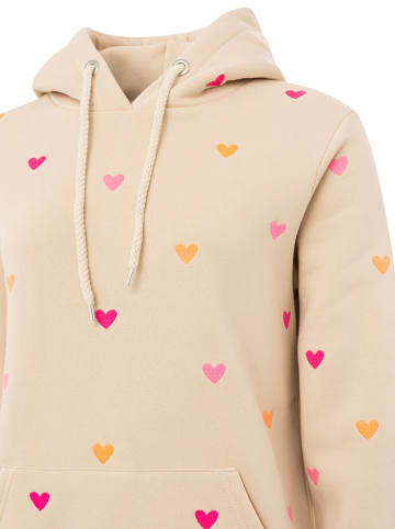 Zwillingsherz Hoodie "Hearts" in Beige