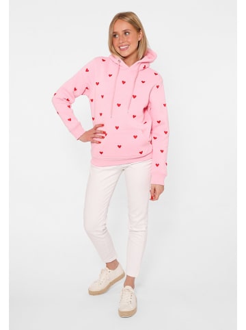 Zwillingsherz Hoodie "Hearts" in Rosa