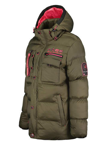 Geographical Norway Doorgestikte jas "Citernier" kaki