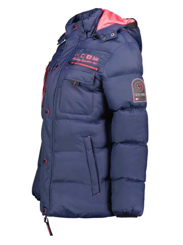 Geographical Norway Doorgestikte jas "Citernier" blauw/roze