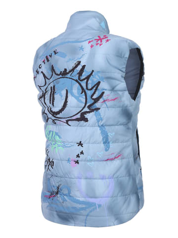 Protective Kamizelka pikowana "Writer" w kolorze błękitnym ze wzorem