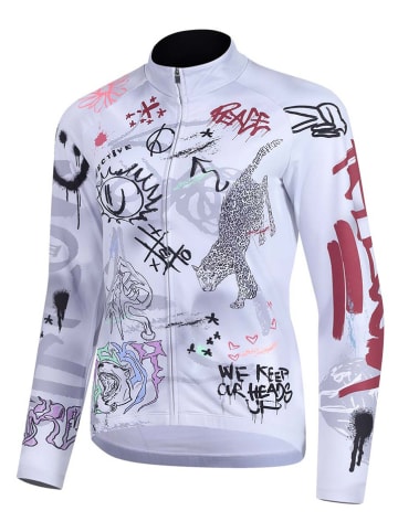 Protective Fietsshirt "Paint" meerkleurig/wit