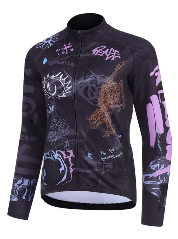 Protective Fahrradtrikot "Paint" in Anthrazit/ Bunt