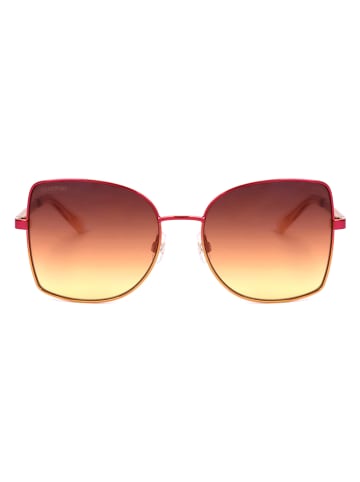 Swarovski Damskie okulary przeciwsłoneczne w kolorze bordowym