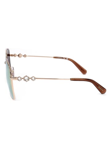 Swarovski Damskie okulary przeciwsłoneczne w kolorze złotym