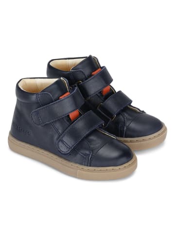 Bundgaard Leder-Sneakers "Rie Strap" in Dunkelblau