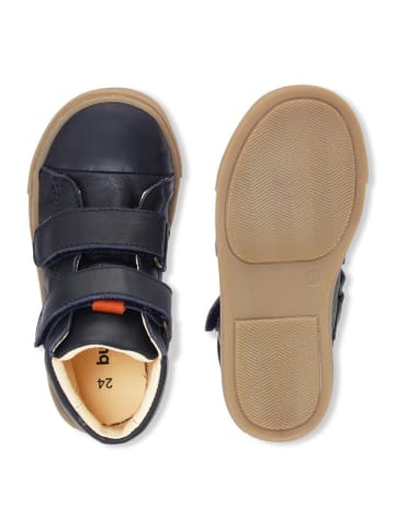 Bundgaard Leder-Sneakers "Rie Strap" in Dunkelblau