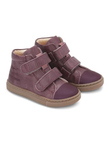 Bundgaard Leder-Sneakers "Rie Strap" in Dunkelrosa