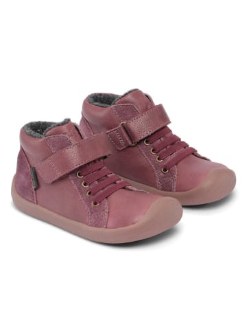 Bundgaard Leder-Sneakers "Walker Mid Lace II" in Dunkelrosa