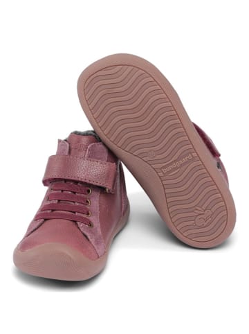 Bundgaard Leren sneakers "Walker Mid Lace II" donkerroze