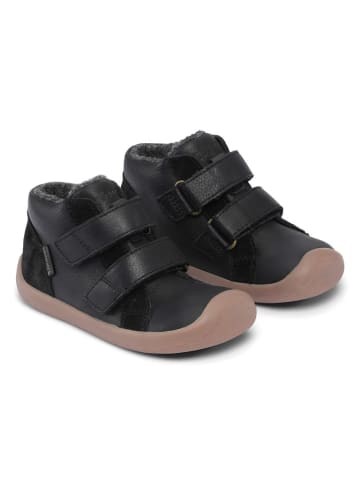 Bundgaard Leder-Sneakers "Walker Mid Velcro II" in Schwarz