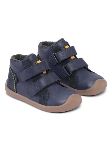 Bundgaard Leren sneakers "Walker Mid Velcro II" donkerblauw