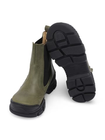 Bundgaard Skórzane sztyblety "Natasja" w kolorze khaki