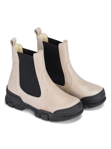 Bundgaard Leder-Chelsea-Boots "Natasja" in Creme
