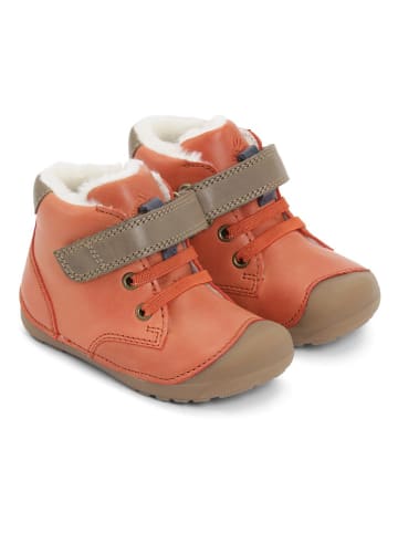 Bundgaard Leder-Winterboots "Petit Mid Winter Lace Sport" in Orange