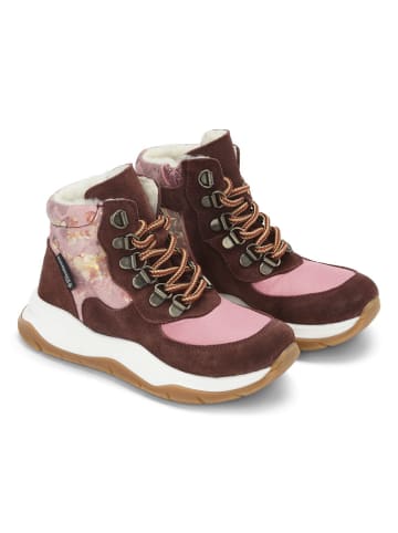 Bundgaard Leder-Sneakers "Louise Lace" in Rosa/ Braun