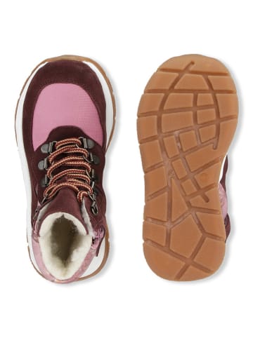 Bundgaard Skórzane sneakersy "Louise Lace" w kolorze brązowo-jasnoróżowym