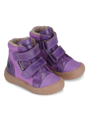 Bundgaard Leder-Winterboots "Iggy Strap" in Lila