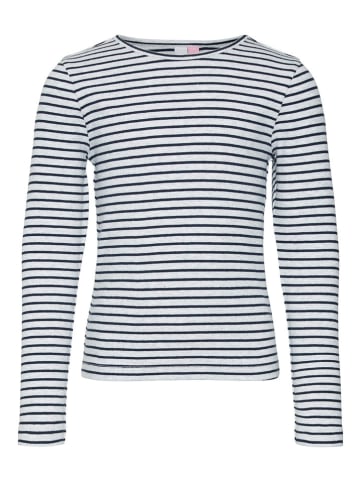 Vero Moda Girl Longsleeve in Dunkelblau/ Weiß