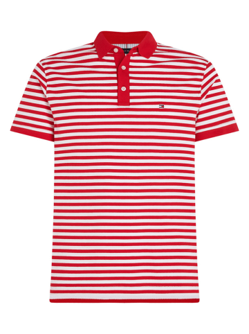 Tommy Hilfiger Poloshirt in Rot/ Weiß
