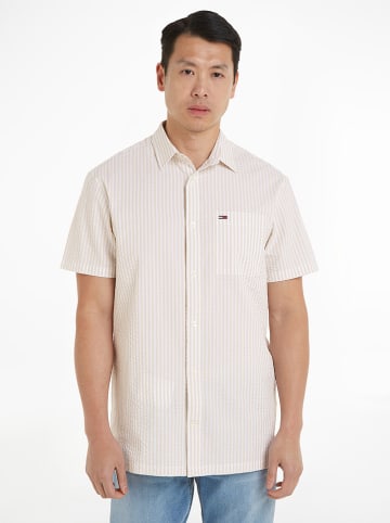 Tommy Hilfiger Hemd in Beige/ Weiß
