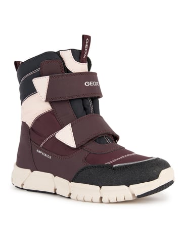 Geox Winterlaarzen "Flexyper" bordeaux/lichtroze