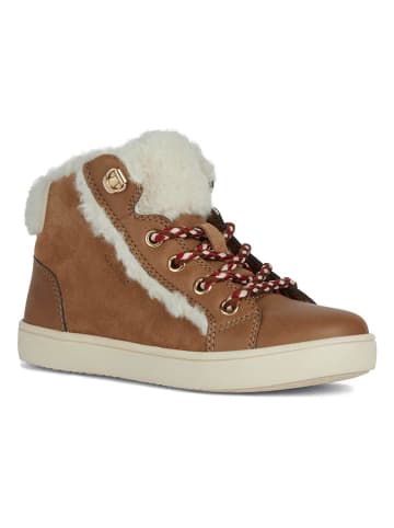 Geox Skórzane sneakersy "Kathe" w kolorze jasnobrązowym