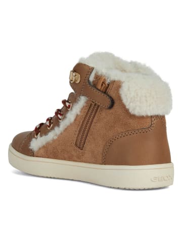Geox Skórzane sneakersy "Kathe" w kolorze jasnobrązowym