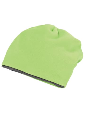 MaxiMo Wende-Beanie in Grün/ Grau