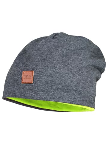 MaxiMo Wende-Beanie in Grün/ Grau