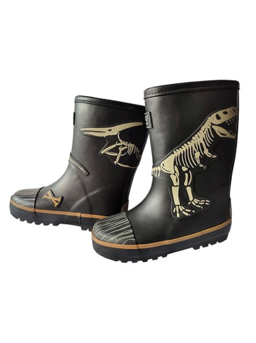 MaxiMo Gummistiefel "Dinosaurier" in Schwarz