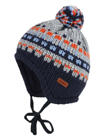 MaxiMo Wollen muts meerkleurig/donkerblauw