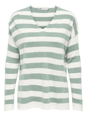 ONLY Sweter w kolorze kremowo-zielonym