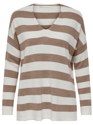 ONLY Pullover in Creme/ Hellbraun