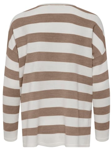 ONLY Pullover in Creme/ Hellbraun