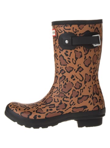 Hunter Gummistiefel in Hellbraun/ Schwarz