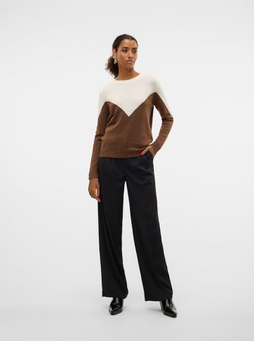 Vero Moda Sweter w kolorze kremowo-brązowym