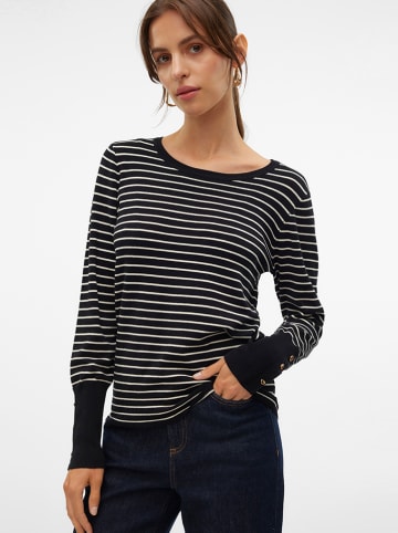 Vero Moda Pullover in Schwarz/ Creme