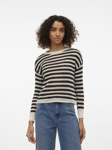 Vero Moda Pullover in Weiß/ Schwarz