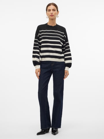 Vero Moda Pullover in Schwarz/ Weiß