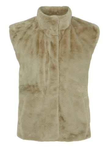 Vero Moda Kunstfellweste in Beige