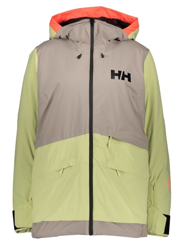 Helly Hansen Kurtka narciarska "Powchaser 2.0" w kolorze beżowo-zielonym