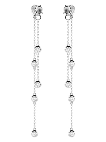 Les Petites Précieuses Silber-Ohrstecker mit Edelsteinen